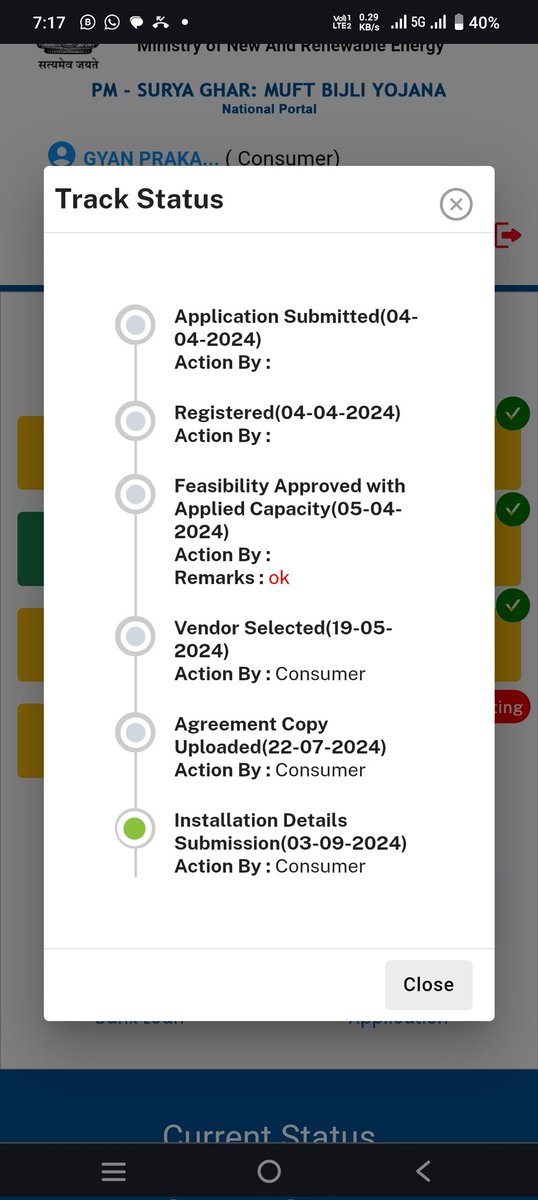PrabalSrivastav's tweet photo. @PMSuryaGhar inspection status and project commission status Still pending from 20 days
@PMOIndia https://t.co/LJTmP0wGFQ