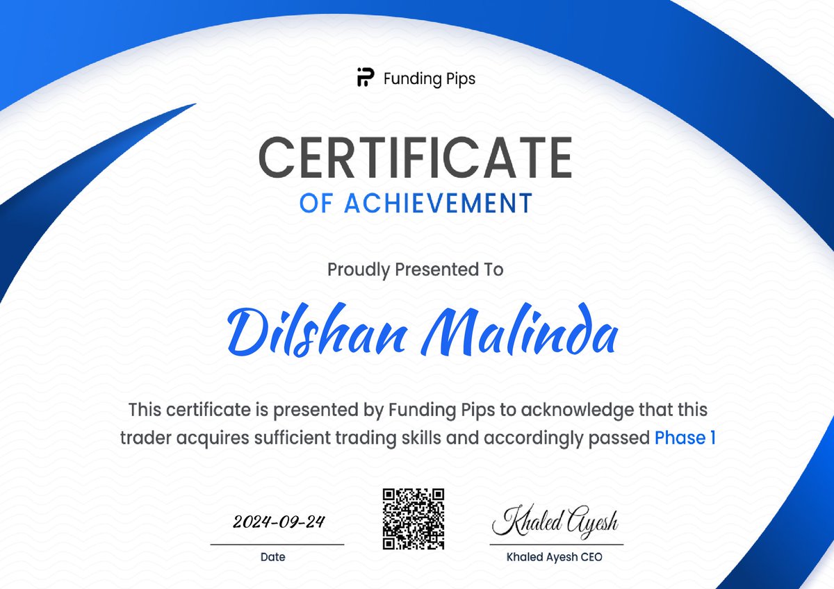Dilzfx's tweet image. It took 1 year to pass @fundingpips Phase 1. It's not easy journey for me.
I received this account from @ronna256's giveaway. Thanks brother for this opportunity. My experience with FP is really amazing π€©
I'll keep you guys update second phase as well.
@Khldfx
