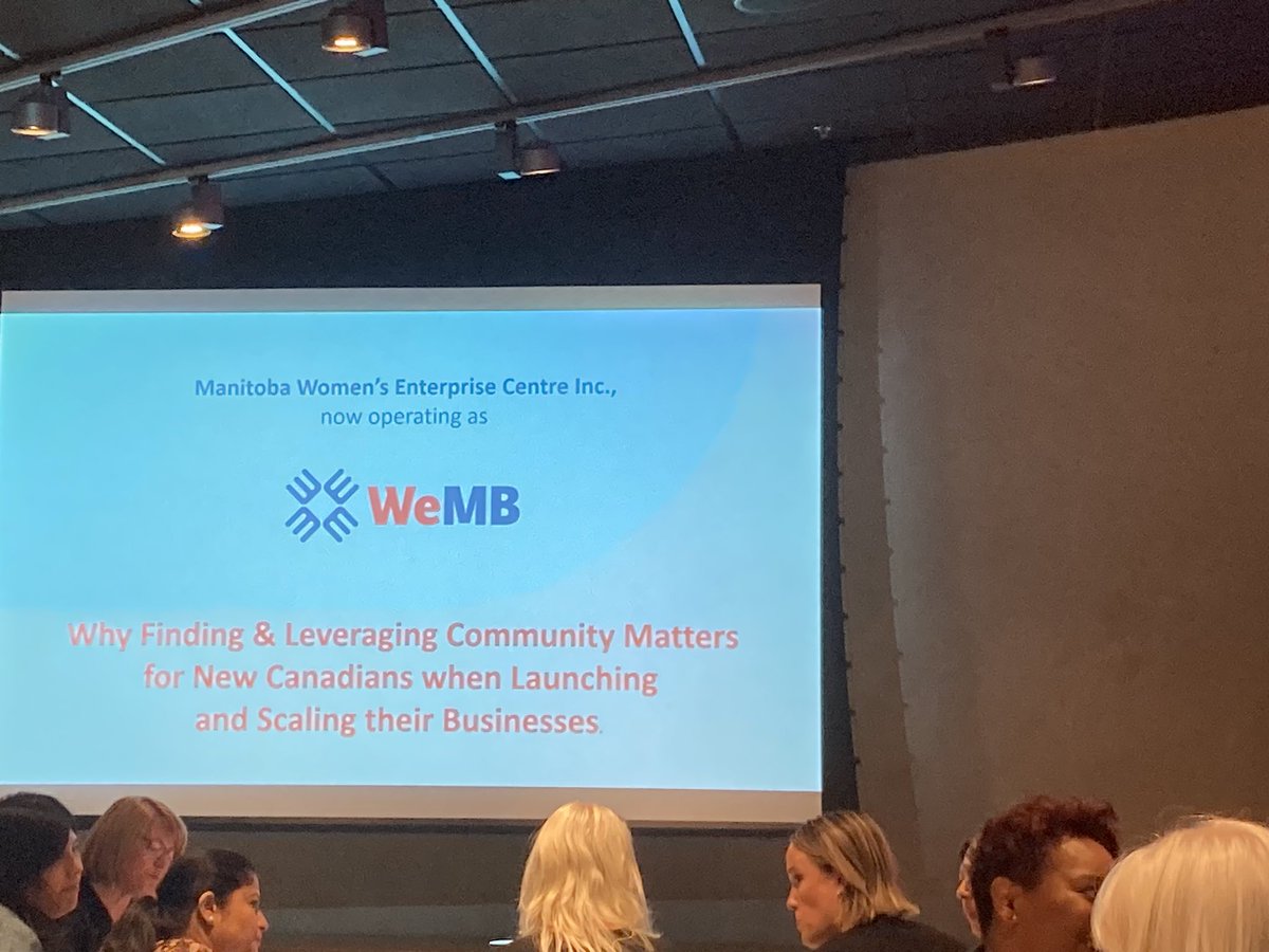 Starting my day with the <a href="/PrairiesCanEN/">Prairies Economic Development Canada</a> team at the <a href="/We_MB_/">WeMB (Manitoba Women's Enterprise Centre)</a> breakfast
