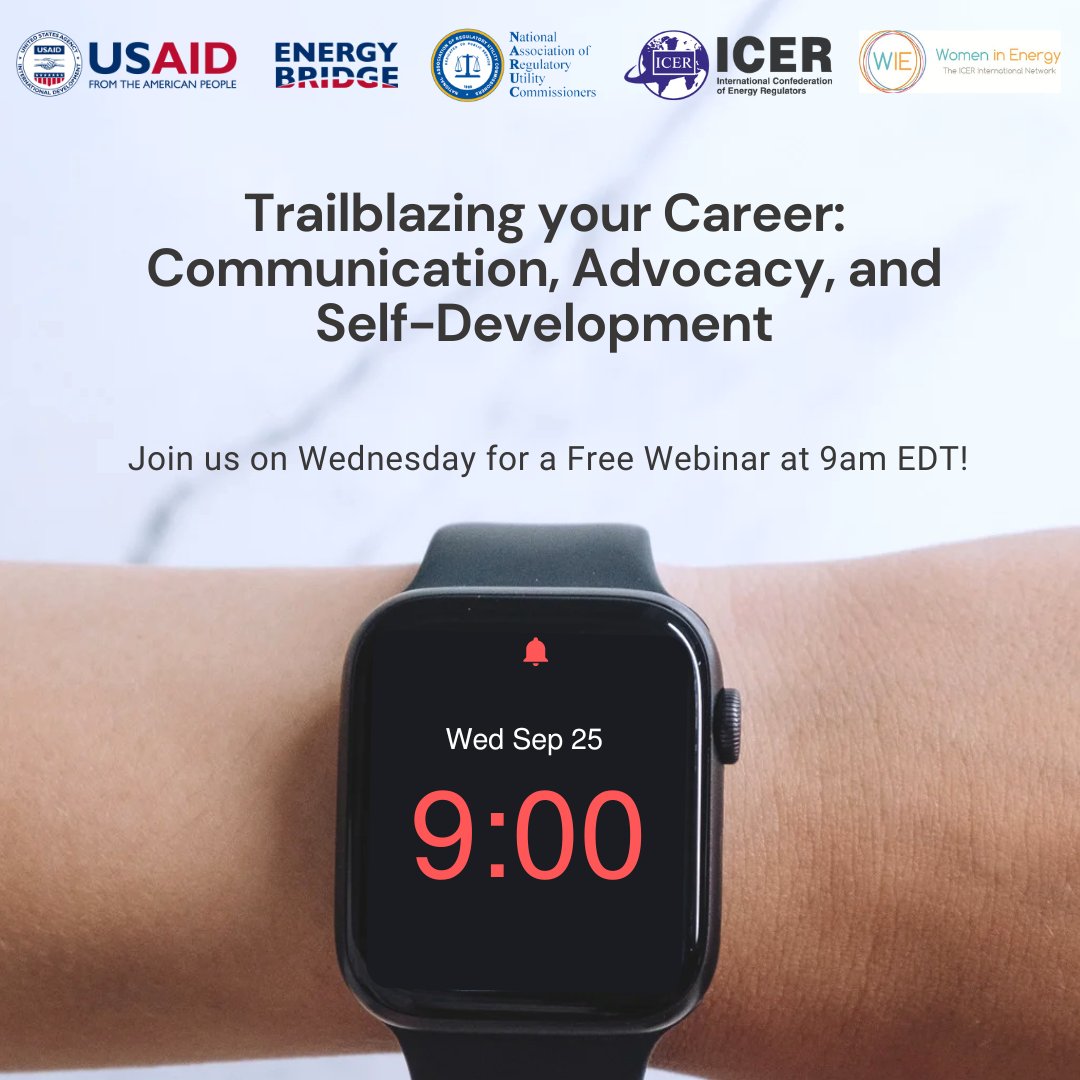 NARUC's tweet photo. Being able to seek feedback and adapt accordingly is key to self-development and career growth. Learn more about how you can apply it to the #energysector by registering for tomorrow’s @USAIDEurope, NARUC, and @IcerWomen webinar: https://t.co/AcWfCOHrzD https://t.co/XtcHjP4Nfk