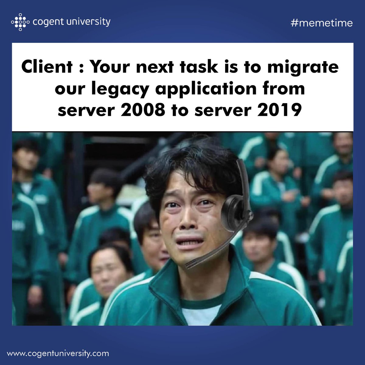 Cogentuni's tweet image. Server 2008 to 2019? Time to upgrade the stress levels!

#techhumor #servermigration #legacysystems #upgradechallenges #itlife #techstruggles