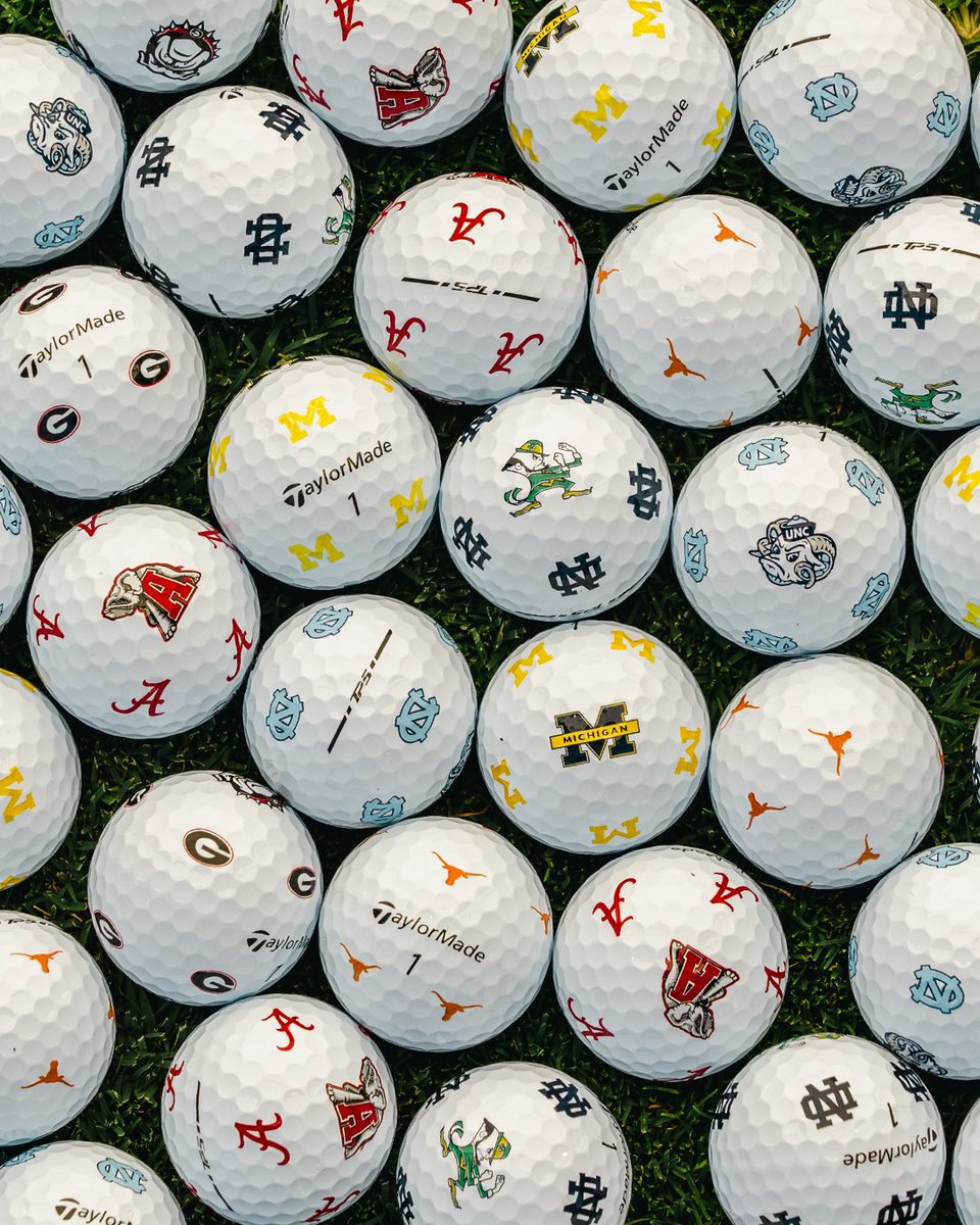 TaylorMadeGolf's tweet image. From the gridiron to the first tee, you can rep your squad with TP5 pix Collegiate golf balls. 

Six schools are featured in this collection and they&apos;re available online and in select stores now, so shop them here: tmgolf.co/XTP5pixCollegi…