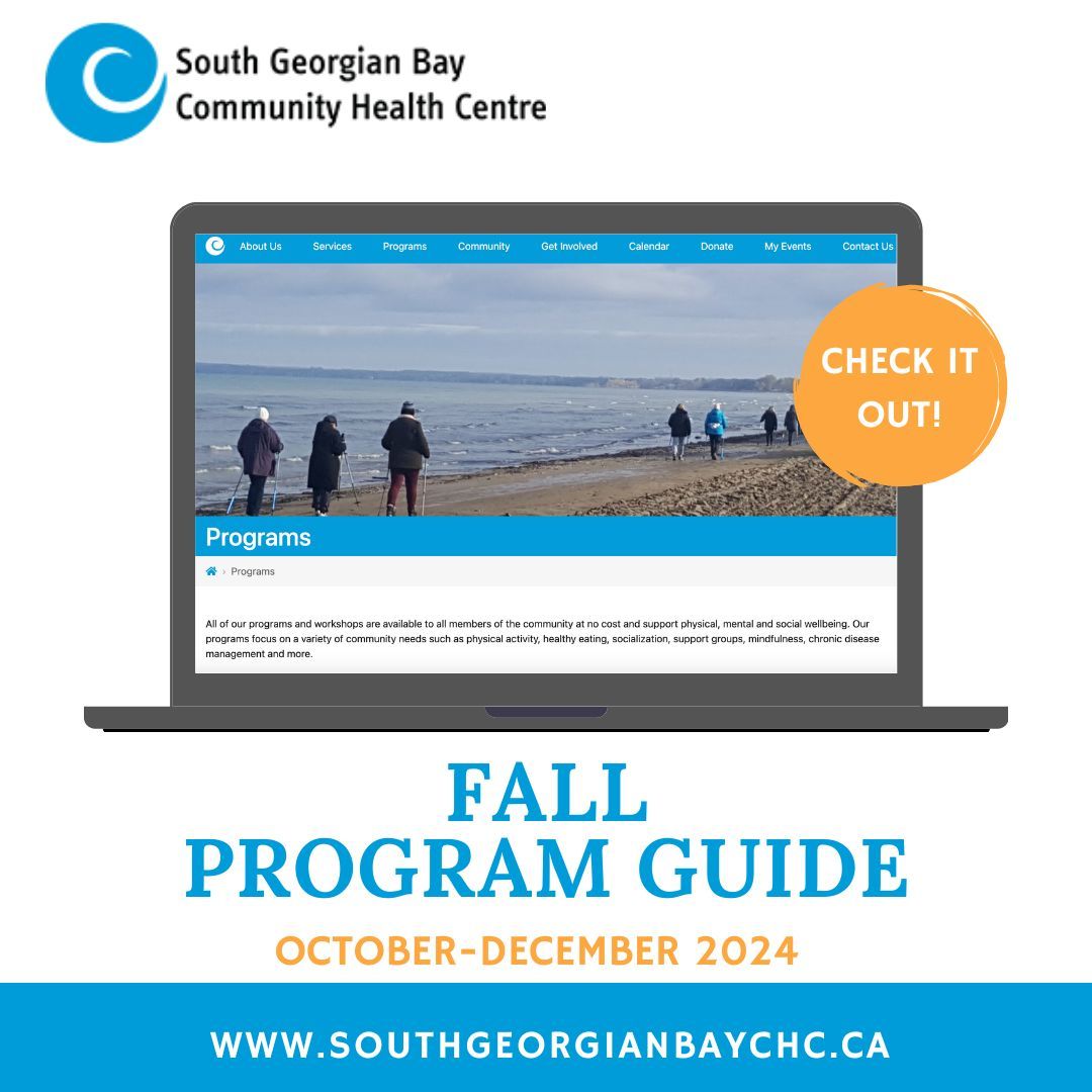 SGB_CHC's tweet image. 🍂 Exciting News! 🎉 Our Fall Program Guide is now available! Take a positive step towards a healthier lifestyle with our FREE health &amp;amp; wellness programs.

Visit our website and register online at southgeorgianbaychc.ca/programs or call us at 705-422-1888. 

#WellnessPrograms