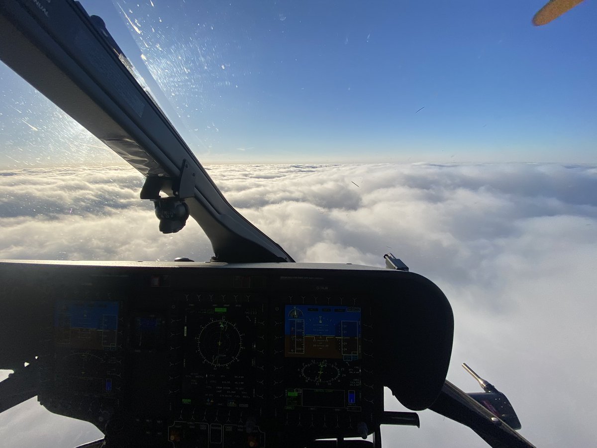 dauphinsky's tweet image. Above Clouds, Below Clouds and some Airport parallel parking.. #H145 #Pilot #PilotView #aviationphotography #aviationdaily