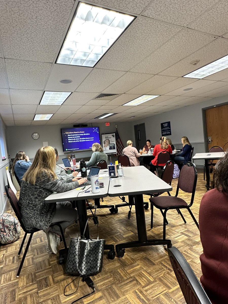 With <a href="/teachergoals/">TeacherGoals</a> today!! Discussing preventing behavior concerns, brain development, and restoration. #BalancedDiscipline #gvbocessit <a href="/BakerJanel41401/">Janelle Baker</a> <a href="/JPetrosino85/">Jessica Petrosino</a>