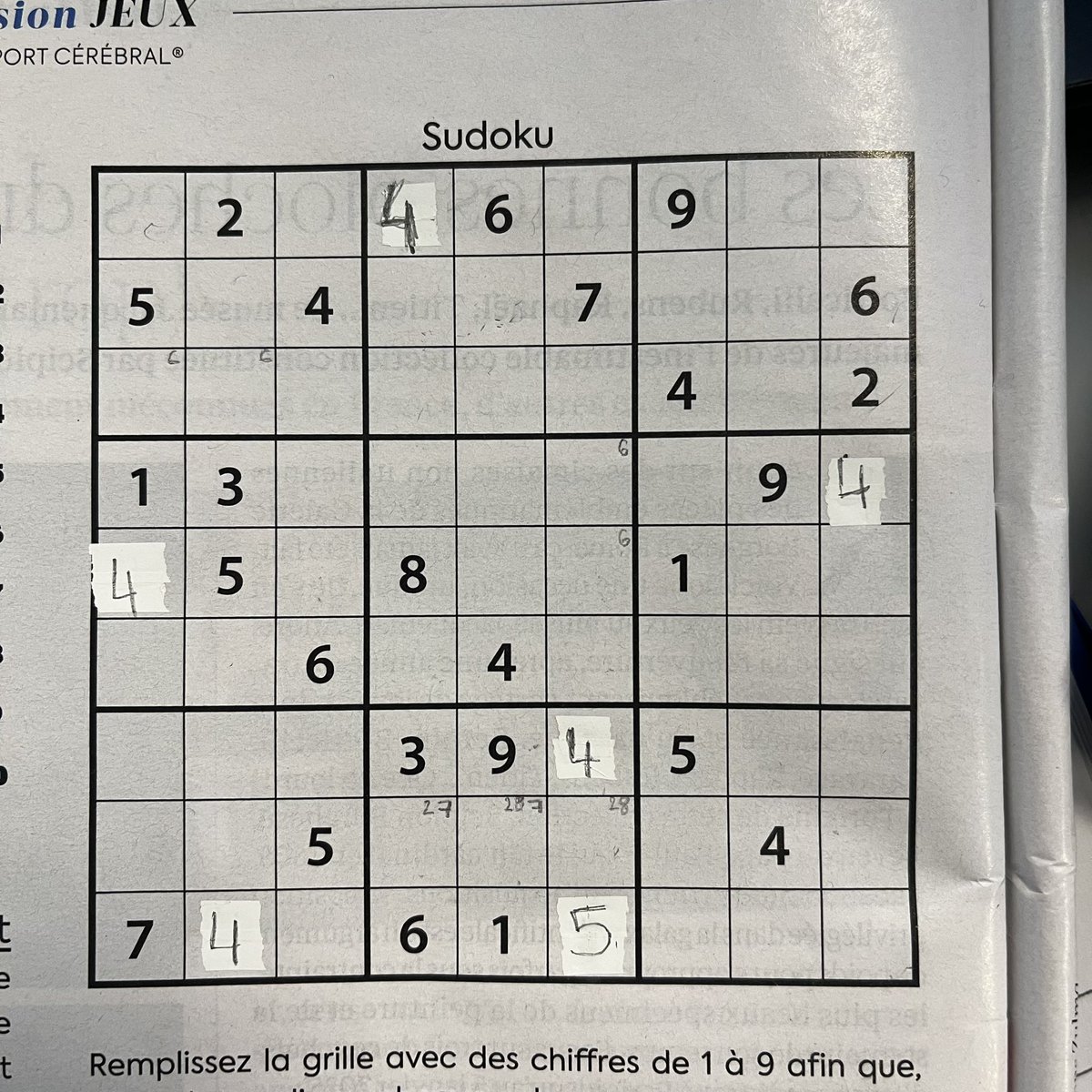 thereal_vb's tweet photo. @LEXPRESS ça fait 3 jours qu’on planche sur votre grille de Sudoku du numéro 3820 avec les collègues et on galère, please help https://t.co/H0zl0uqfDQ