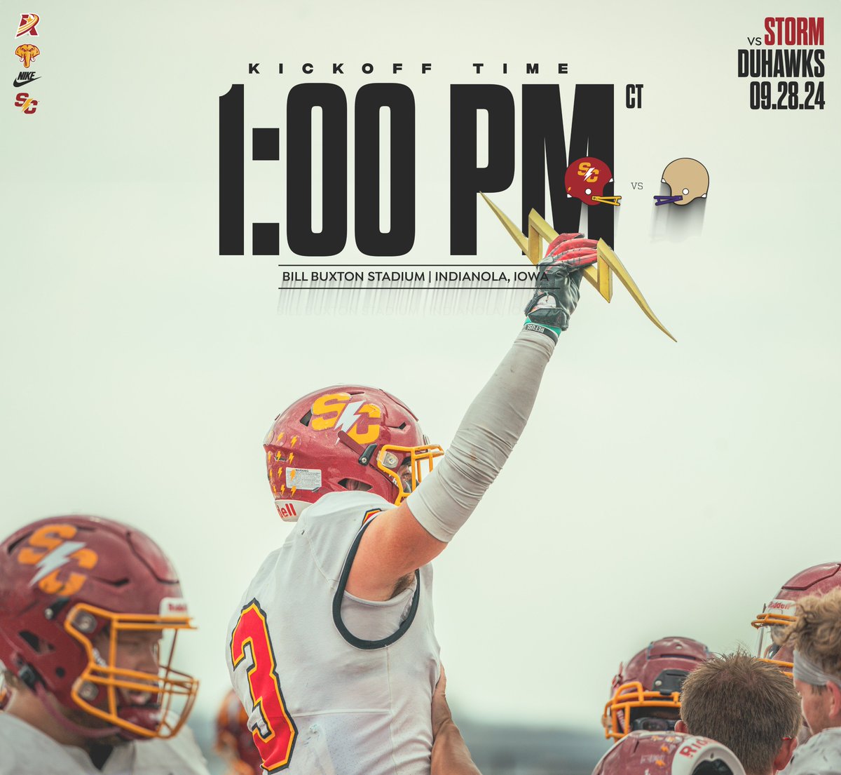 Kickoff Time for Saturday's game vs Loras is 1:00 pm CST

#RollRiversFB | #d3fb