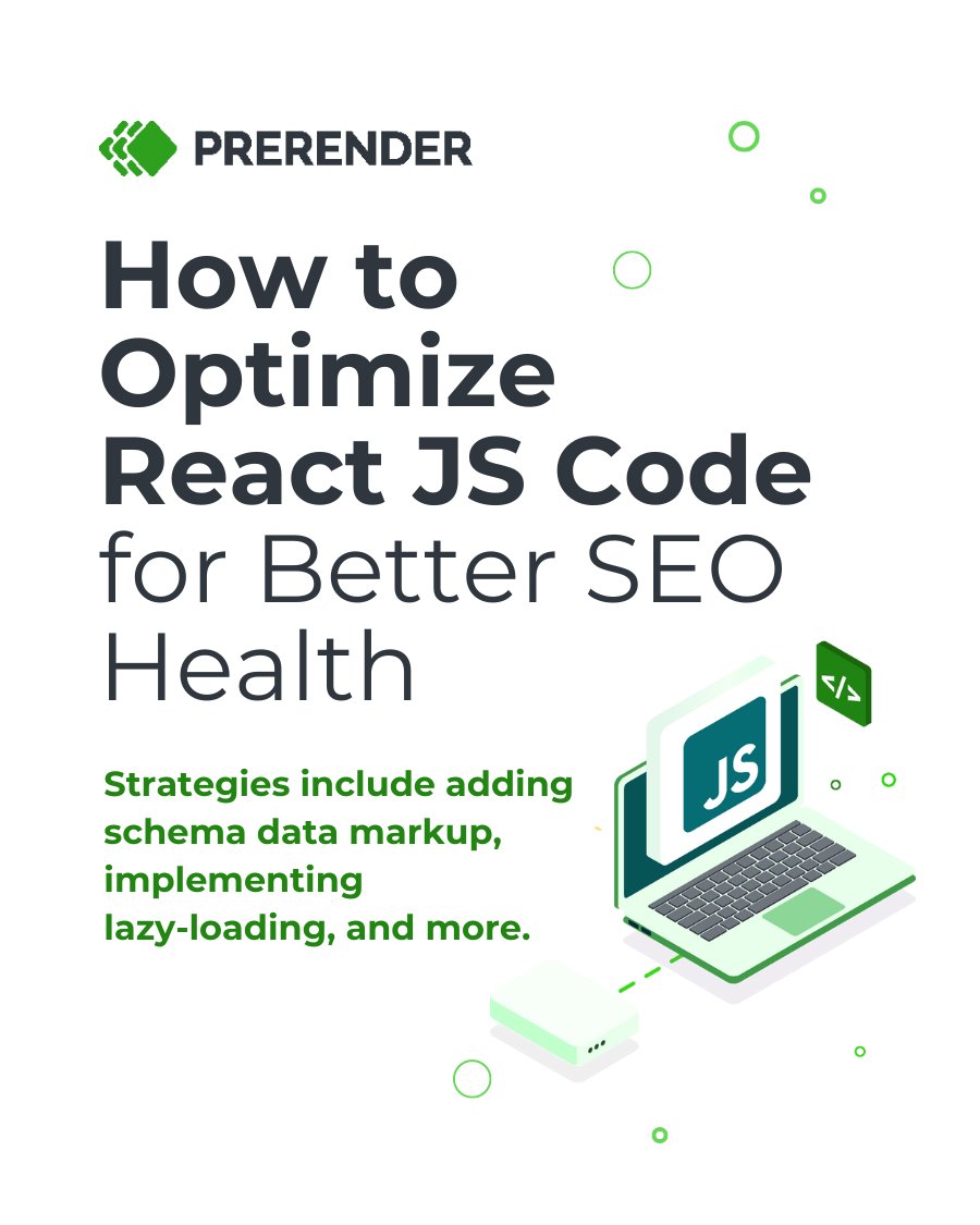 prerender's tweet image. React devs, you CAN win at SEO, too! 🥳
Make Google 💚 your React app and start dominating search results.
Get the complete tutorial here: snip.ly/8lwrz1
#Prerender #React #JavaScriptSEO