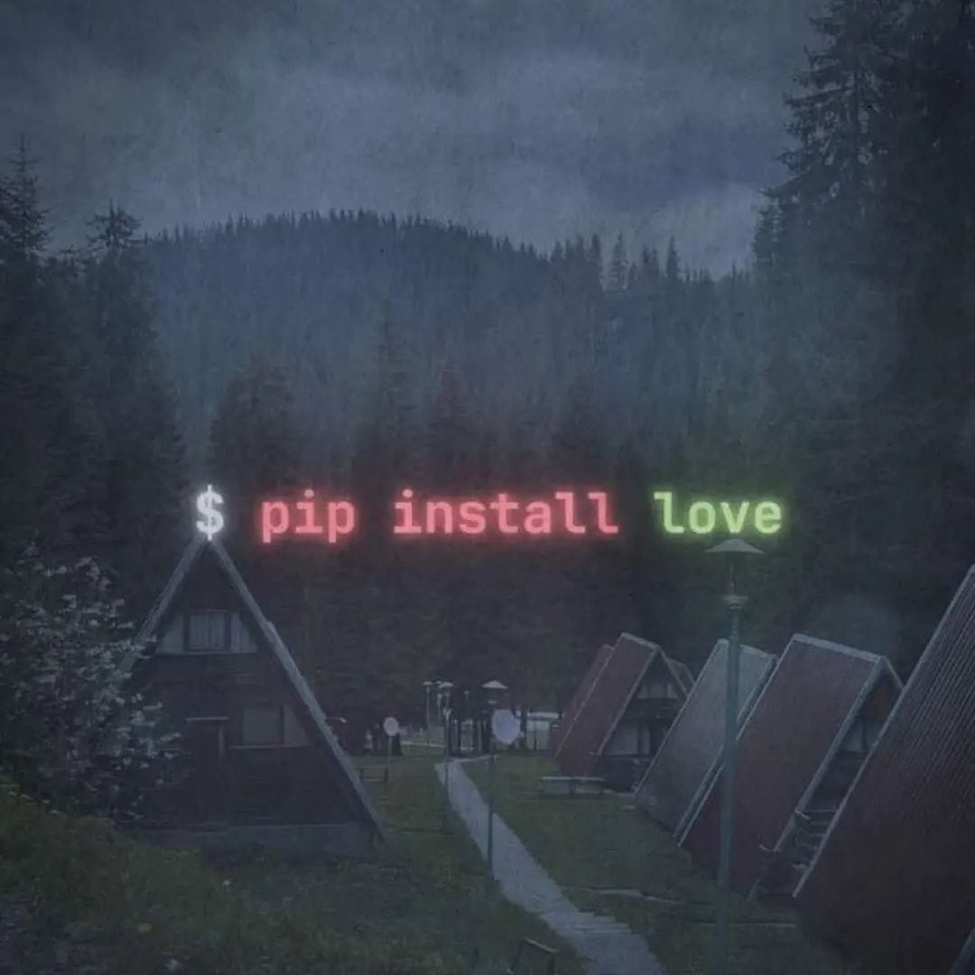 CodewithRizwan's tweet photo. install love to your life
#love
#lovequotes 
#python
#programming 
#programmerlife
#programmerlifestyle 
#codewithrizwan https://t.co/ho5f9gYJqW