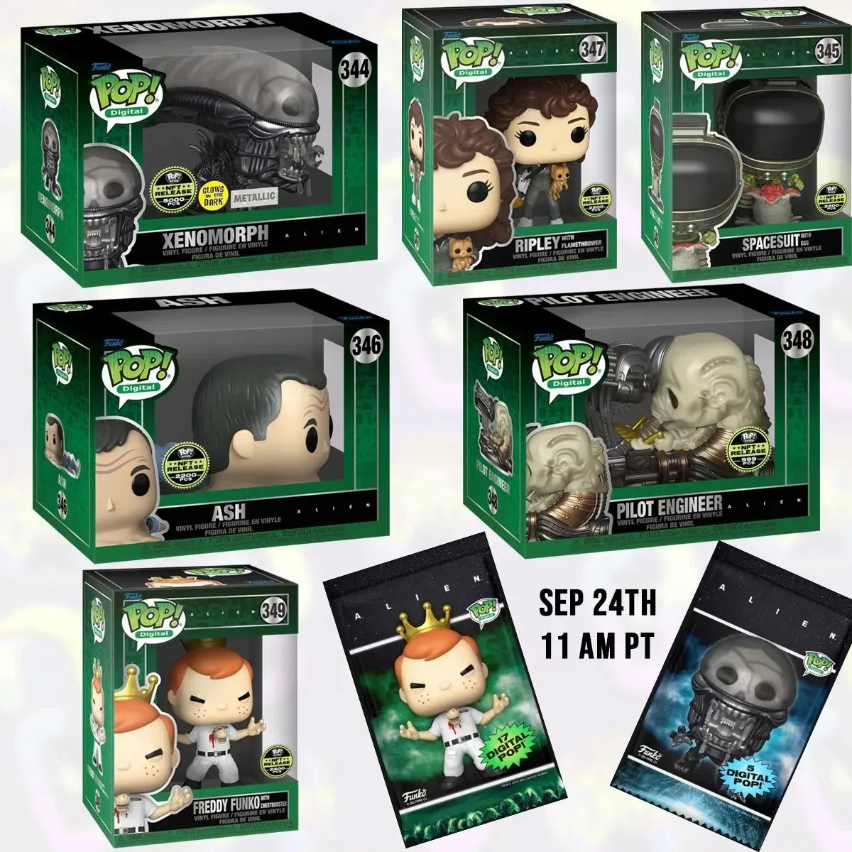 pop_holmes's tweet photo. Alien Digital Funko pop drop is today at 11AM PT
https://t.co/TyBp2Irwdi

#alien #xenomorph #alienromulus #facehugger #digitalfunko #Popholmes #FunkoPop #Collectibles #FunkoNews #Marvel #Toys #ActionFigures @AlienAnthology  @Dropppio https://t.co/TkCawSZ6IM
