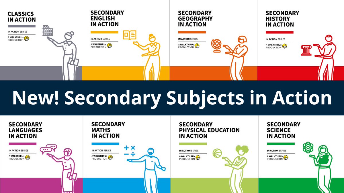Discover practical, subject-specific guides designed to support secondary teachers of all experience levels to strengthen and develop your teaching. The first titles in our new 'Subjects in Action' series are coming out this term! Find out more ow.ly/GCeB50Tu3Mo

#TeacherPD