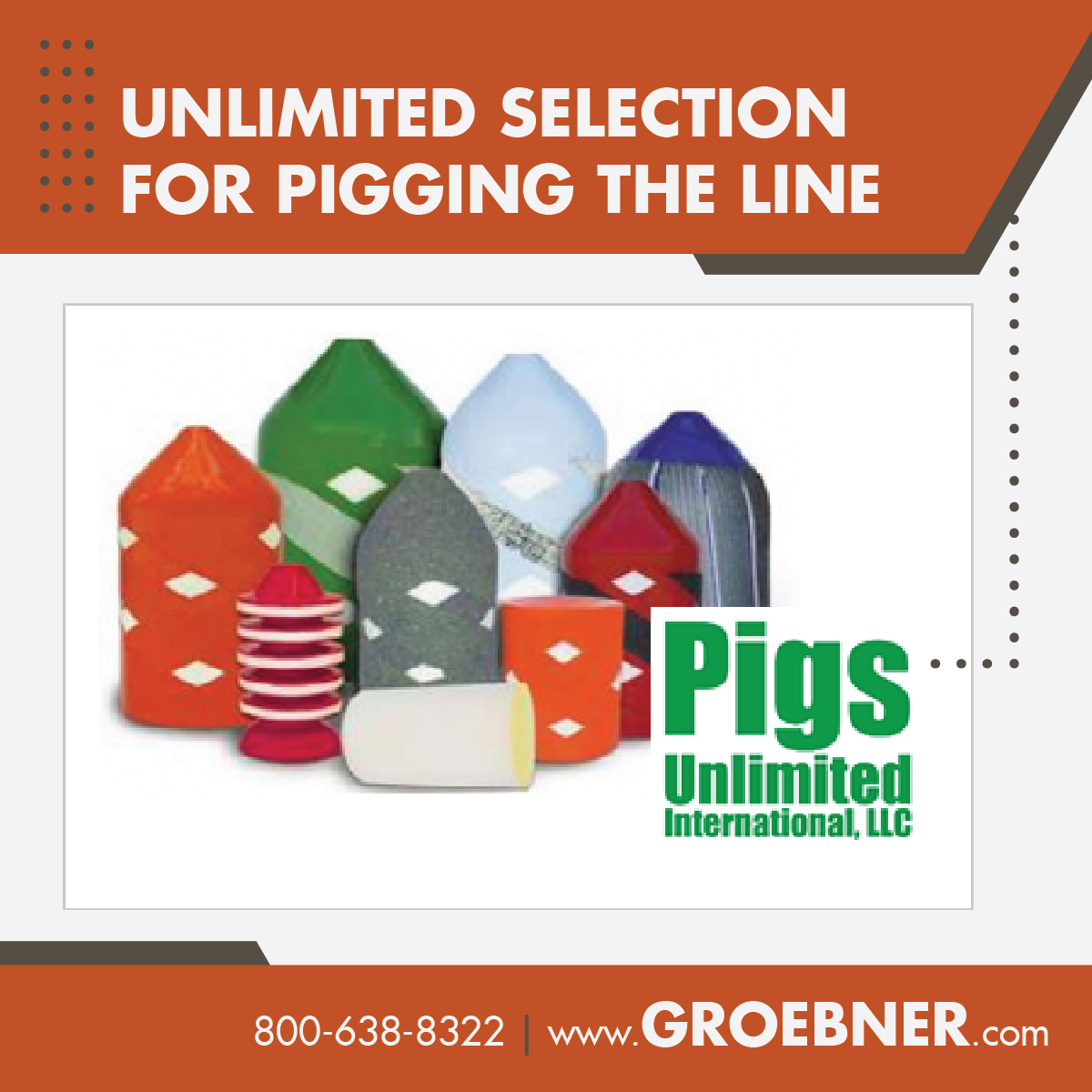 We proudly supply Pigs from <a href="/PigsUnlimited/">Pigs Unlimited</a>, a leader in pigging technology. From debris removal to line cleaning &amp; maintenance, their foam pigs are fully customizable. 

Take a Look:  groebner.com/search?q=pigs+…

#GROEBNER #PipelineMaintenance #FoamPigs #NaturalGas #PiggingSolutions
