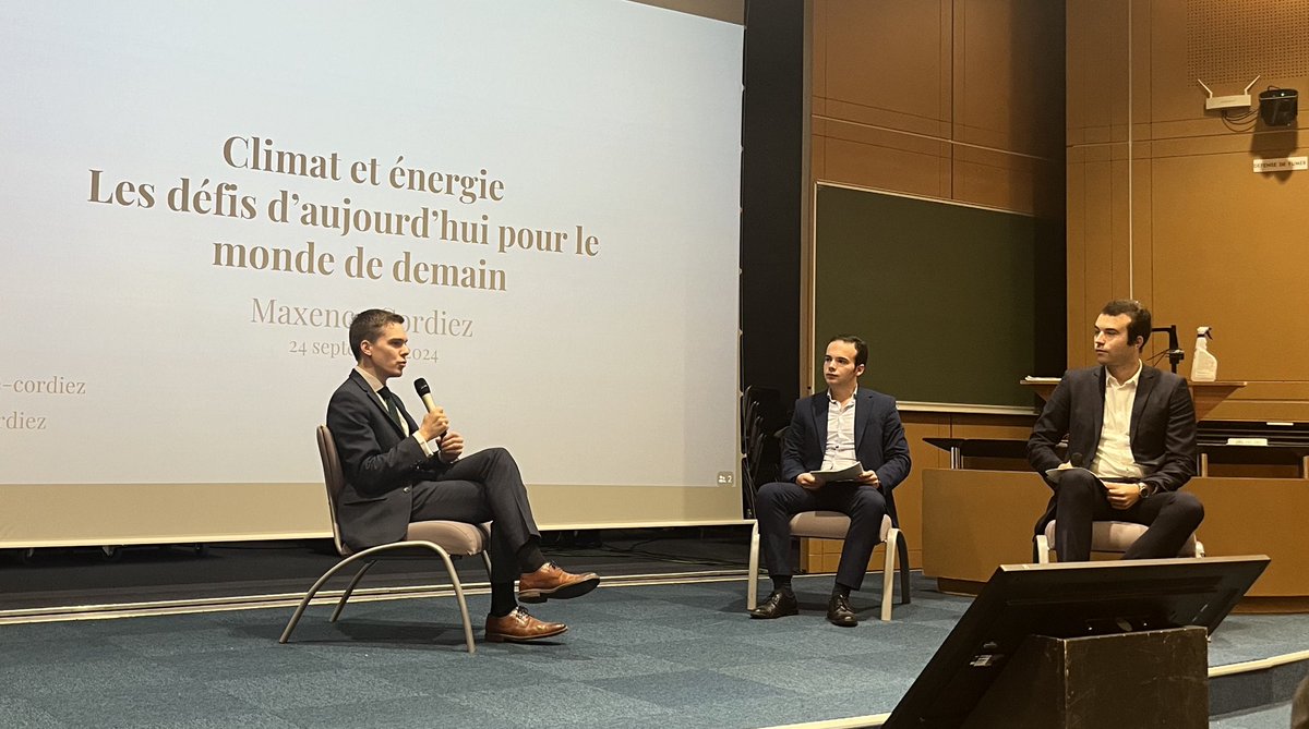 Conférence inaugurale <a href="/CentraleLyon/">Centrale Lyon</a> par <a href="/maxcordiez/">Maxence Cordiez</a> « Climat et énergie : les défis d'aujourd'hui pour le monde de demain »  
L’avenir sera bâti par nos étudiants : à nous de les former pour qu’ils soient les acteurs du changement technologique et sociétal pour un monde durable