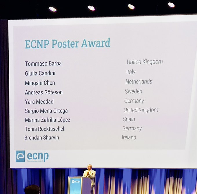 SharvinBrendan's tweet photo. Very greatful to receive the ECNP Poster Award on the role of the microbiota in regulating motivated behaviour #ECNP2024 @ecnptweets @jfcryan @apc https://t.co/JGqkkJ1DDz