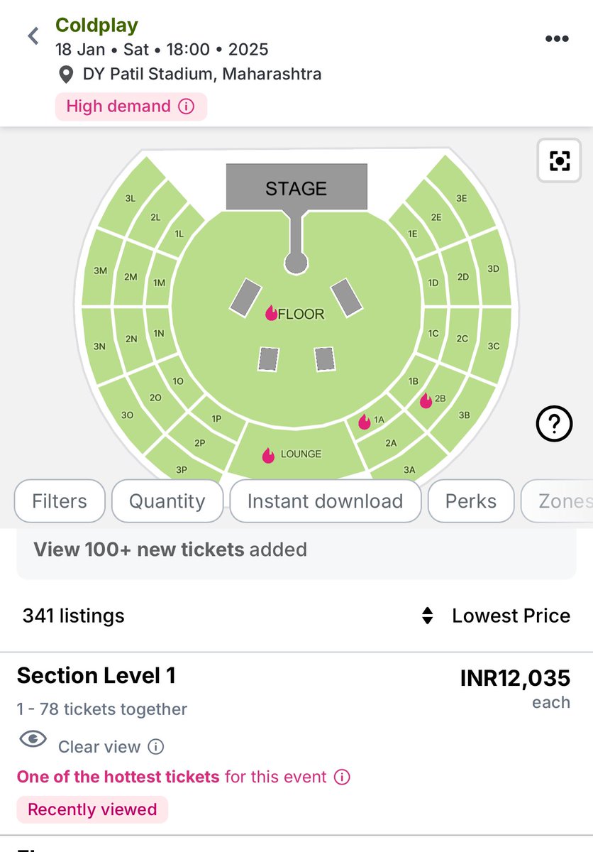 itsmesahdev's tweet photo. Tf is this? How can someone have 78 tickets at once when millions of us didn't even get one?? What scam you people are running @bookmyshow @viagogo ??
@coldplay 
#Coldplayindia #BookMyShow https://t.co/PMK76R4O92