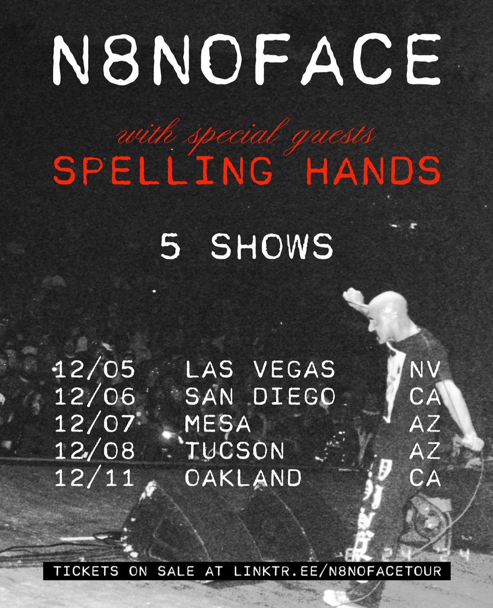 5 shows with the synth punk Gawd. See you in December
