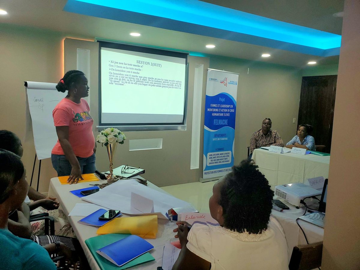 FanmdesideHaiti's tweet photo. Formation en entreprenariat féminin en appui aux femmes points focaux du Sud et de la Grand’ Anse, réalisée par Fanm Deside, du 18 au 20 septembre 2024, à la ville des Cayes.
#FanmDeside #FELMACHE https://t.co/MT64ijxL0h