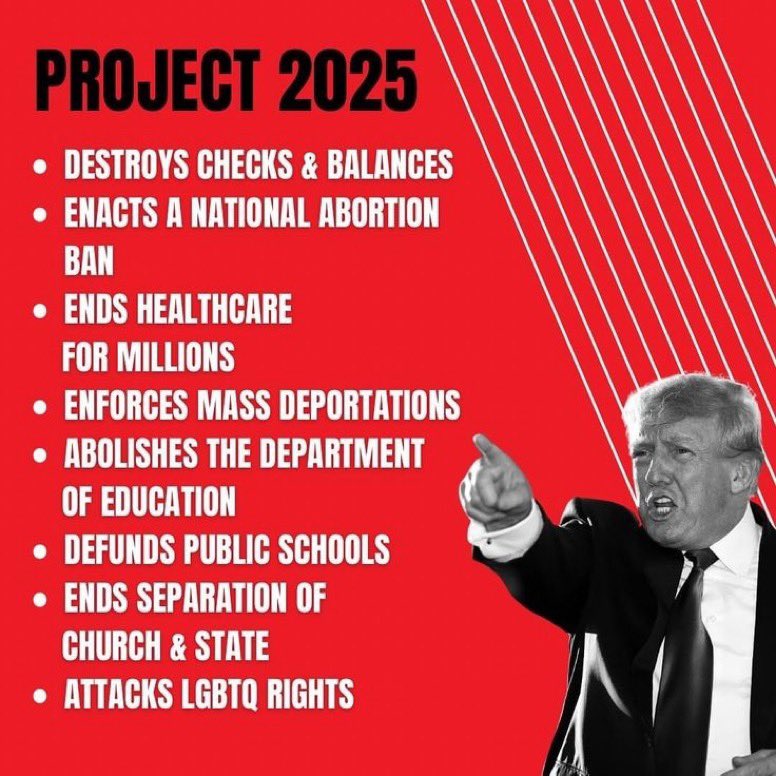 USDemocracyUS's tweet image. Graphics from our team, free to use. 
Please save and share widely with your own words.
#StopProject2025 
#USDemocracy #HarrisWalz2024