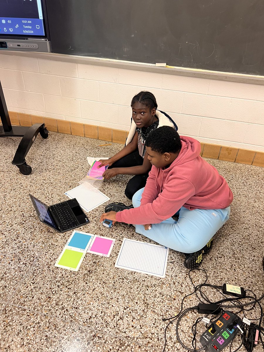 jwebb0225's tweet photo. Working with Ms. Frazier and @SthomasMATH is always so much fun!  Solving equations is more fun with Indi cars and pixel art! @cavalier_corner https://t.co/bBcOQWOl3E