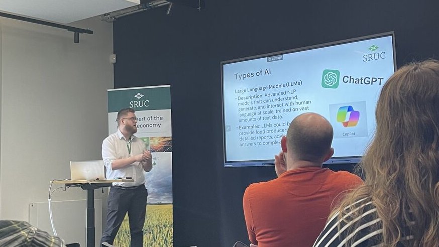AFBCarmichael's tweet photo. Last week, I was at @A3Scotland in Inverness, where I presented a segment on AI applications as part our fringe event on data analysis for aquaculture, agriculture, and animal health at @RAVICInverness. I was also delighted to participate in the panel session on aquaculture. https://t.co/DE9NPmL9eh