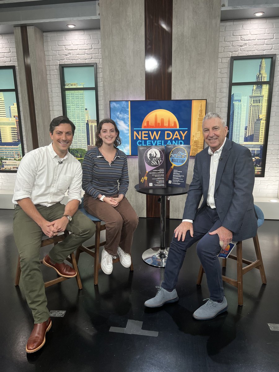 CwruTheater's tweet photo. ICYMI we sat down with @newdaycleveland to talk about our amazing Fall Shows! 

Watch now: https://t.co/oWhCOVp1jb

Get your tickets here: https://t.co/htRYnE5s4o https://t.co/GuZafyZoxo