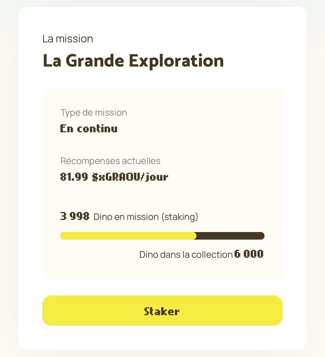 B987Chris02058's tweet photo. Retour sur le 1er jour de Stacking...
C'est un petit pas pour ma DinoSquad, mais un bon énorme pour la Commu 🔥🔥🔥
@TheDinoVox 🦖🦖🦖🦖🦖
#GRAOU #Graou4Staking #DinoSquad #DinoProud https://t.co/TIhFB4Pjil