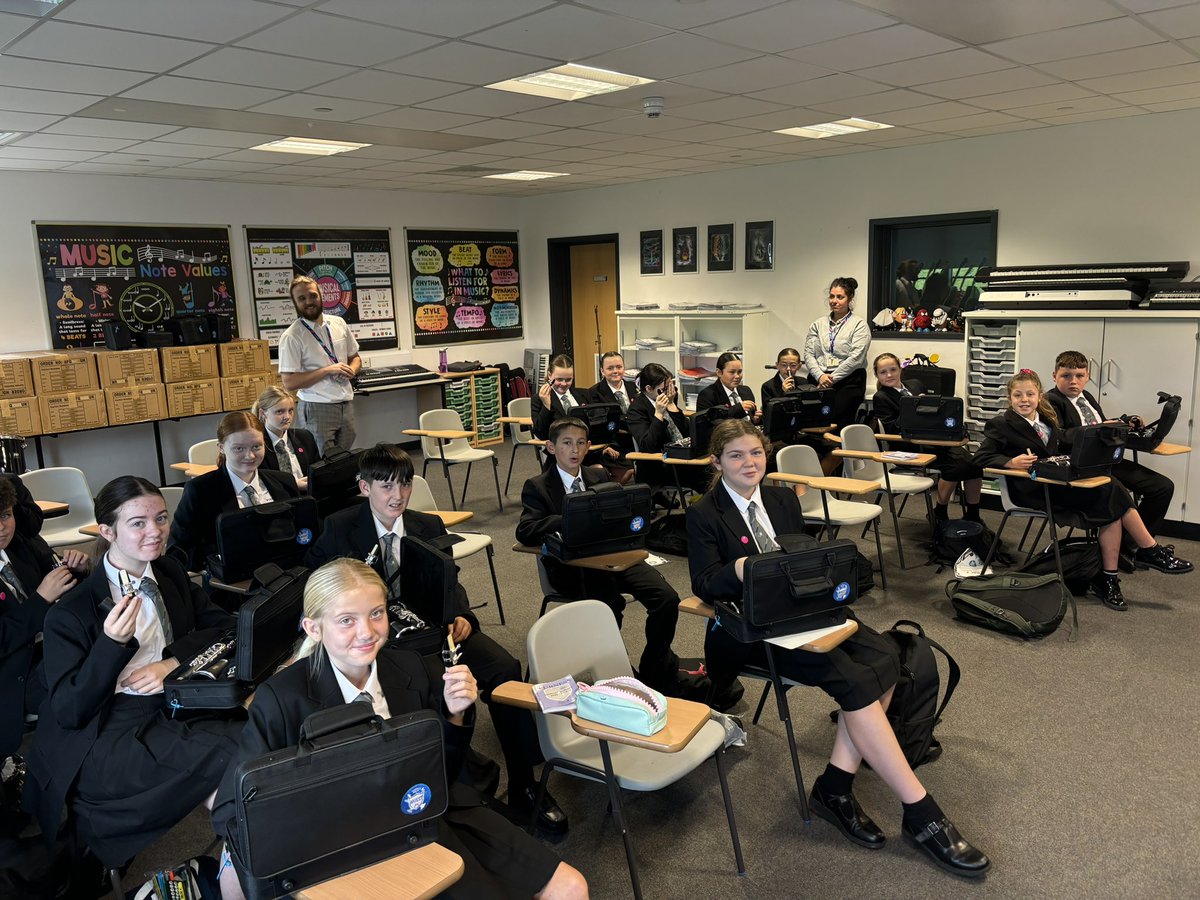 Exciting times for our Year 7 students receiving their instruments! <a href="/misst_music/">MiSST</a> <a href="/FurnessAcademy/">Furness Academy</a> 💜🎶💜
