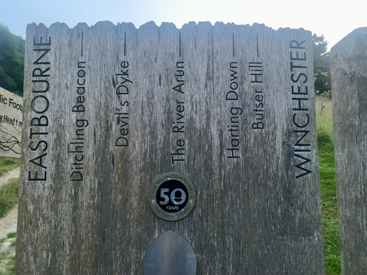 Over the last year, I've been walking the South Downs Way (100 miles from Winchester to Eastbourne) in stages with some friends. 

On Saturday we completed the final stage. It's a beautiful walk; I'd highly recommend it.