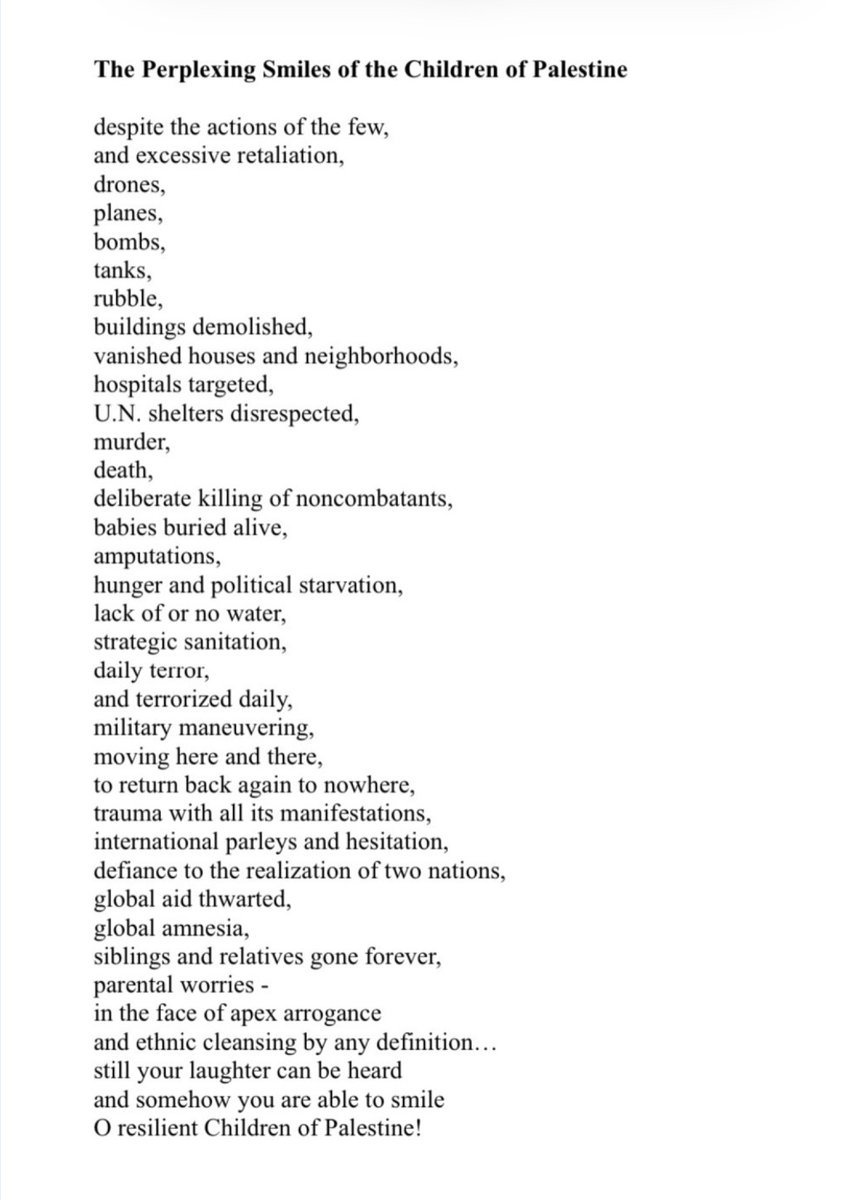 Missouri is set to execute Marcellus Williams today at 6 p.m. CT despite evidence of his innocence. Marcellus, a father and imam, wrote the below poem for the children of Gaza while imprisoned.

Text Marcellus to 97016 to help save his life and keep urging @GovParsonMO to let