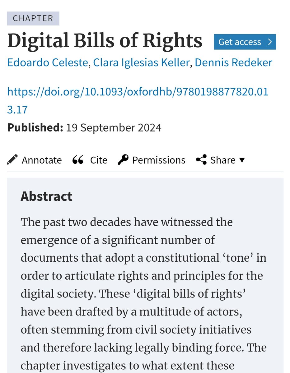 Edoardo Celeste (@edoceles) on Twitter photo What is the role of digital bills of rights in the context of digital constitutionalism? <a href="/claraig/">Clara Iglesias Keller</a> <a href="/dennisredeker/">Dennis Redeker</a> and I examine this question in this newly published massive work on digital constitutionalism. Well done to the editors & contributors! What is the role of digital bills of rights in the context of digital constitutionalism? <a href="/claraig/">Clara Iglesias Keller</a> <a href="/dennisredeker/">Dennis Redeker</a> and I examine this question in this newly published massive work on digital constitutionalism. Well done to the editors & contributors!