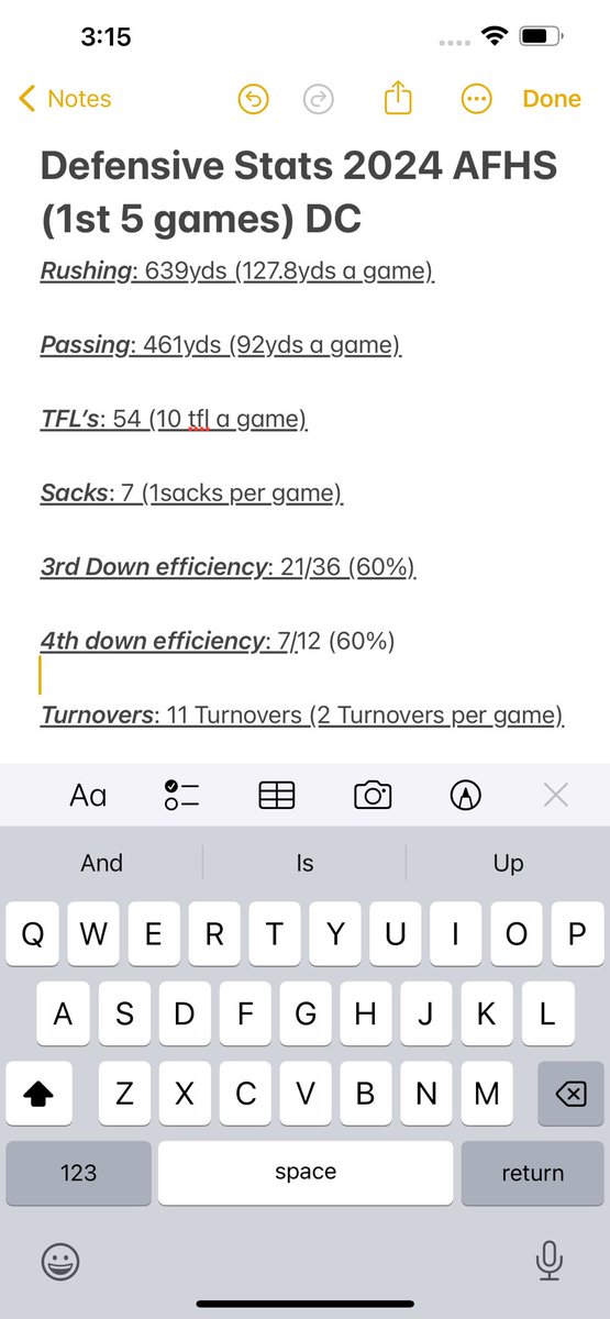 Not bad for a first year Defensive Coordinator through the 1st 5 games of South Carolina high school football. I may have found my next journey in helping others❤️💼
#gotigers 
#allendalefairfaxonthemap