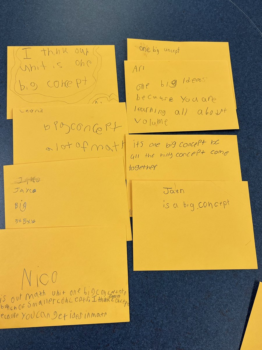 David Huber, Ed. D. (@davidjhuber) on Twitter photo This is pretty amazing == Thanks for sharing/teaching <a href="/pgliljedahl/">Peter Liljedahl</a>  
Ask your kids at the end of the unit... was this unit on 'one big topic' or a 'bunch of smaller concepts?'   You will see a direct connection to how well they do at the unit's end based on their responses. This is pretty amazing == Thanks for sharing/teaching <a href="/pgliljedahl/">Peter Liljedahl</a>  
Ask your kids at the end of the unit... was this unit on 'one big topic' or a 'bunch of smaller concepts?'   You will see a direct connection to how well they do at the unit's end based on their responses.