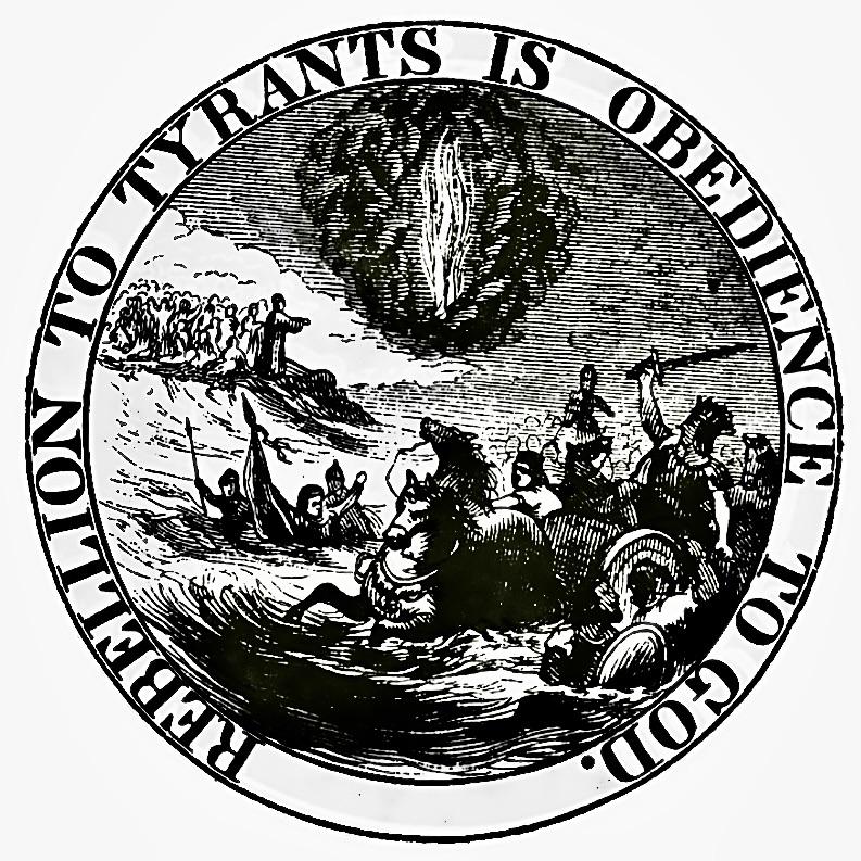 This was Ben Franklin's submission when they were creating the Official Seal of the United States.