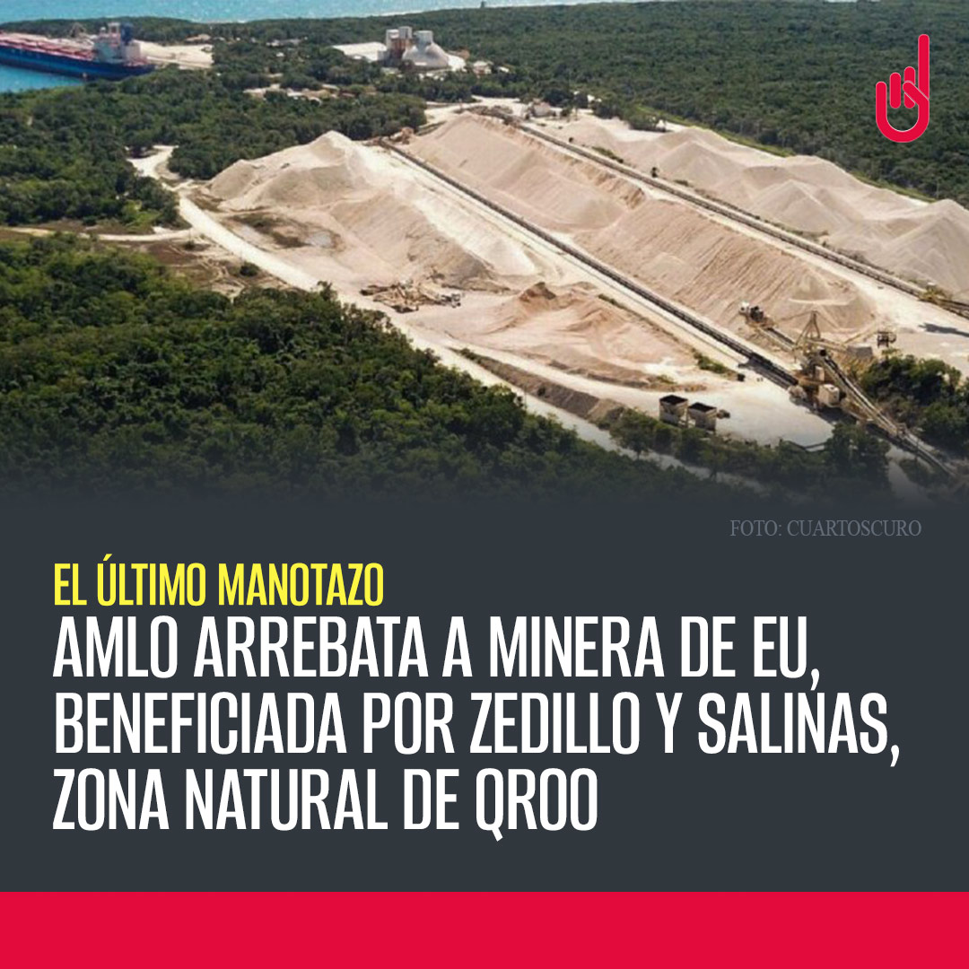 ‼️ En una de sus últimas acciones, el Presidente Andrés Manuel López Obrador decretó Área Natural Protegida el polígono “Felipe Carrillo Puerto”, que abarca los municipios de Playa del Carmen, Tulum y Cozumel, y en donde se ubican los terrenos de Calica sinembargo.mx/24-09-2024/455…