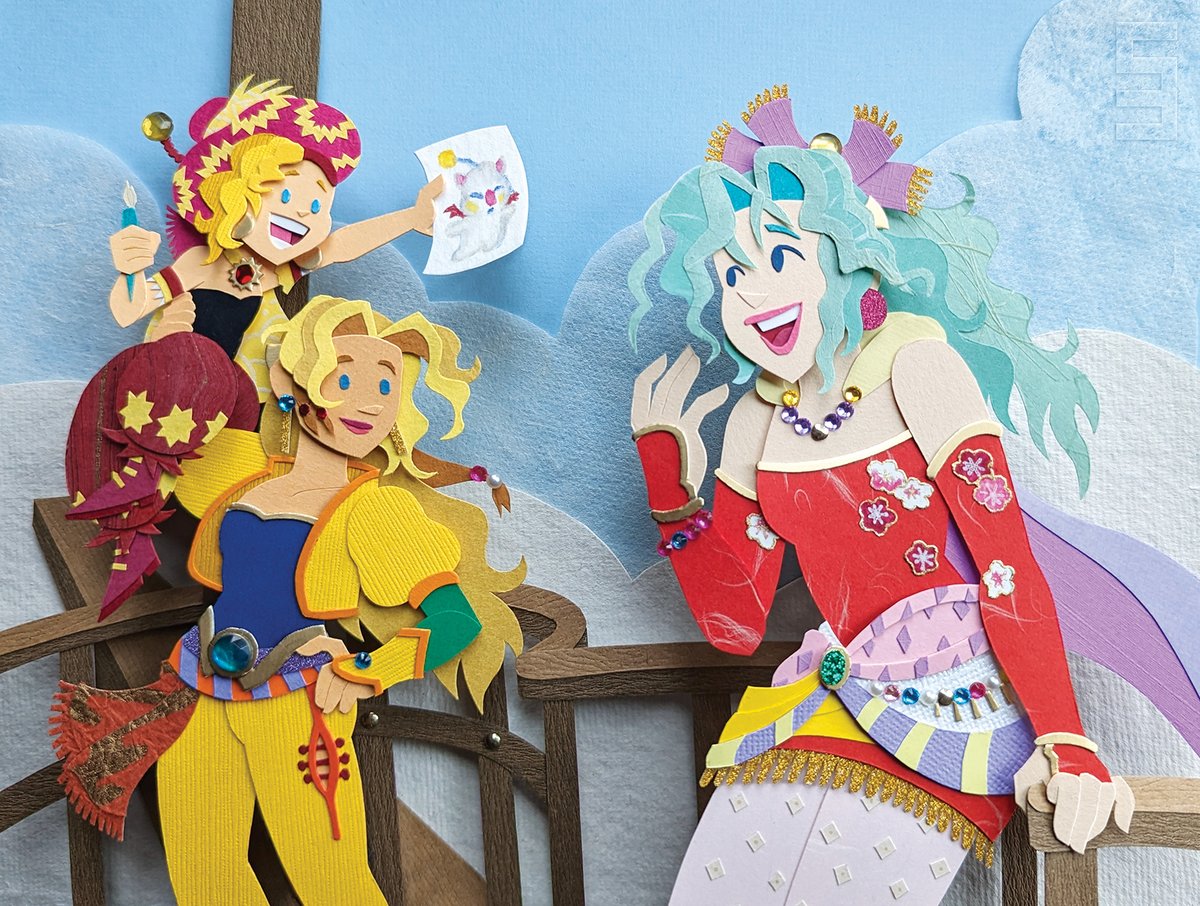 Spend some quality time together with Relm, Celes, and Terra in my papercut tribute to one of my favourite games ever, Final Fantasy 6! ✨