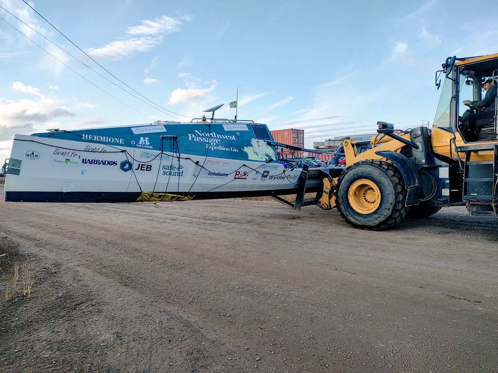 We got HERMIONE moved off the beach and into storage in Paulatuk.