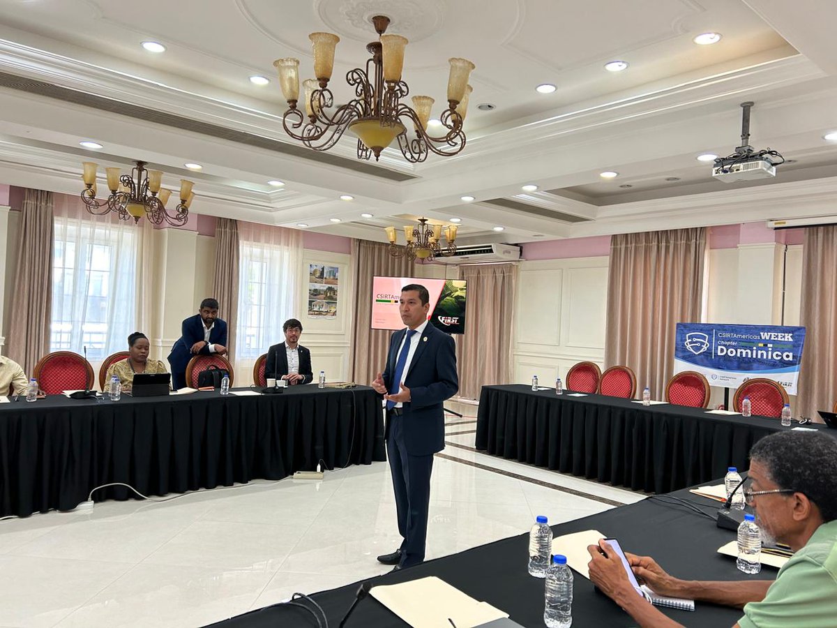 #CSIRTAmericas, jointly with <a href="/FIRSTdotOrg/">FIRST.org</a> and 🇺🇸 are strengthening #Cyberincident response capabilities in <a href="/OEA_Oficial/">OEA</a> countries. Today we kicked off the #CSIRTAmericasWEEK 🇩🇲 attending professionals from government institutions related to the creation of the #CSIRT of #Dominica