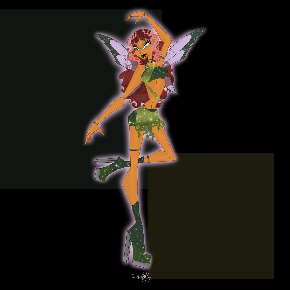 _kingix_'s tweet photo. Dark Aisha redraw bc it’s almost October 
*she’s the fairy of rip currents * 😋 #winx #kingix #winxclub https://t.co/ZsWO9j8REh