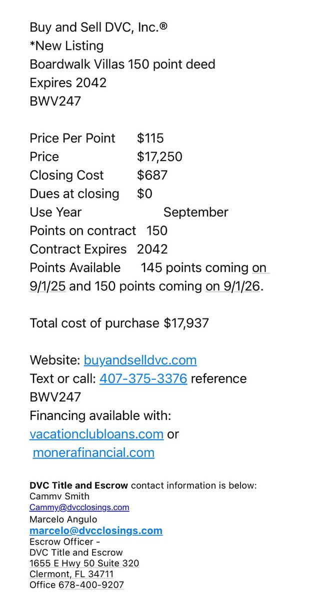 #BoardwalkVillas                           #NewListings                                                                                             #DVC #DisneyVacationClub #wdw