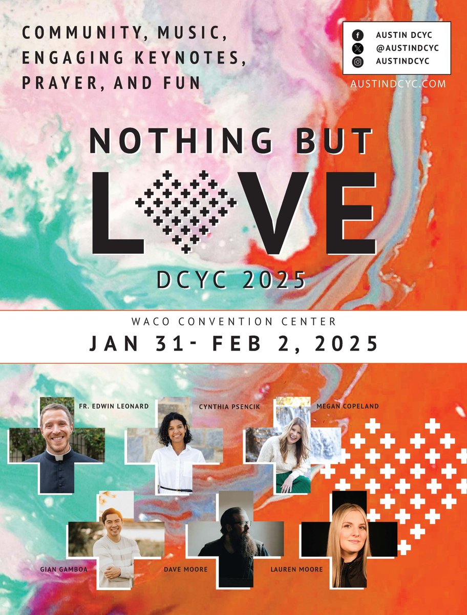 ‼️ Father Edwin Leonard, Cynthia Psencik, Megan Copeland, Gian Gamboa, Dave Moore and Lauren Moore... see y'all at DCYC 2025 🫶😎