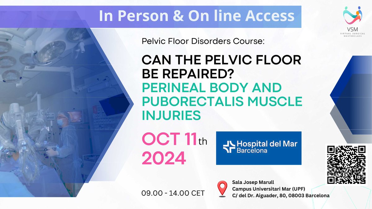 Hospital del Mar (@hospitaldelmar) on Twitter photo 🆕 Nou curs!
'Can the pelvic floor be repaired? Perineal Body and puborectalis muscle injuries'
🗓️ 11 d'octubre
📍 Sala Marull (Campus Universitari Mar)
#solpelvià #cirurgia <a href="/FBurdio/">Fernando Burdio</a>
➕ informació hospitaldelmar.cat/ca/agenda/view… 🆕 Nou curs!
'Can the pelvic floor be repaired? Perineal Body and puborectalis muscle injuries'
🗓️ 11 d'octubre
📍 Sala Marull (Campus Universitari Mar)
#solpelvià #cirurgia <a href="/FBurdio/">Fernando Burdio</a>
➕ informació hospitaldelmar.cat/ca/agenda/view…