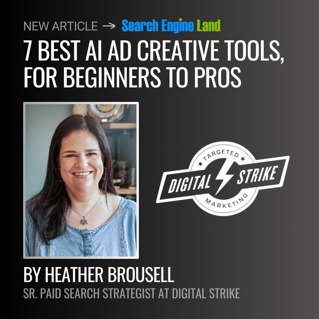 Shoutout to our Sr. Paid Search Strategist, Heather, for her latest article featured on <a href="/sengineland/">Search Engine Land</a>!

Whether you’re new to paid search or a seasoned pro, Heather’s guide is packed with insights to elevate your ad game. 🚀

Check it out here: searchengineland.com/ai-ad-creative….