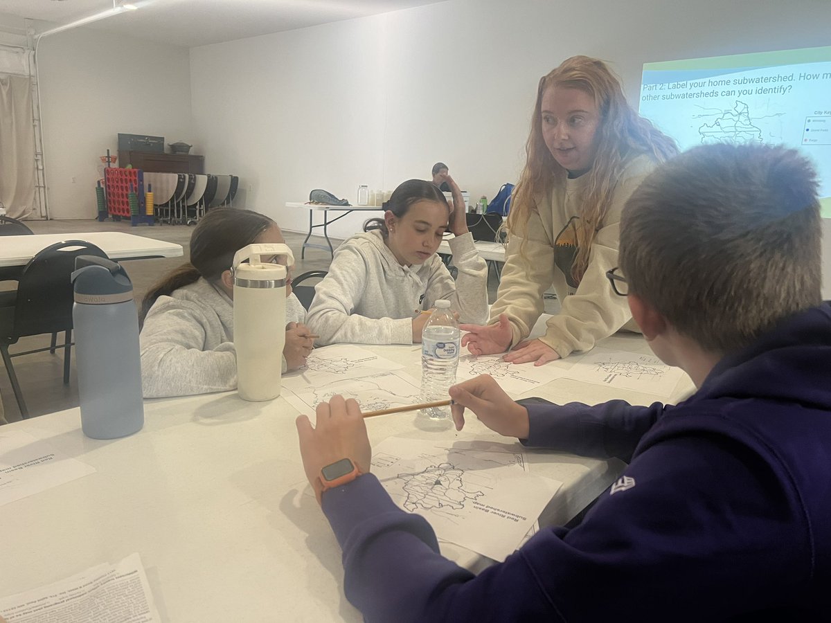 JonSailer's tweet photo. Schroeder 7th great learning about the Red River watershed at the River Watch Kickoff event. @schroederms_gf https://t.co/n3Wlz7KBU9