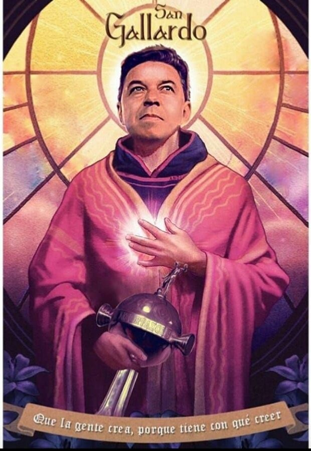 Te encontraste con el San Gallardo de la suerte. Fav y RT para que hoy River gane y pase a la semifinal de la Libertadores. Amén. 🙌🏻🐔🏆