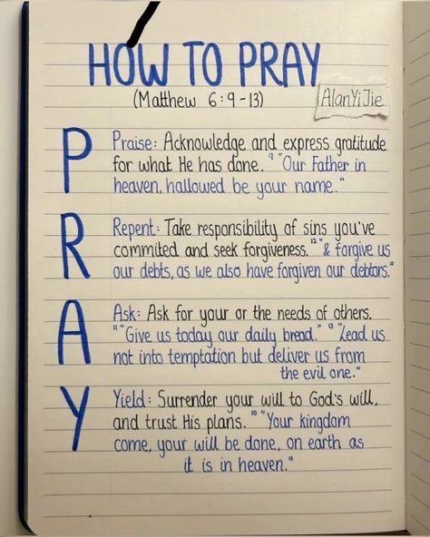 How to pray: