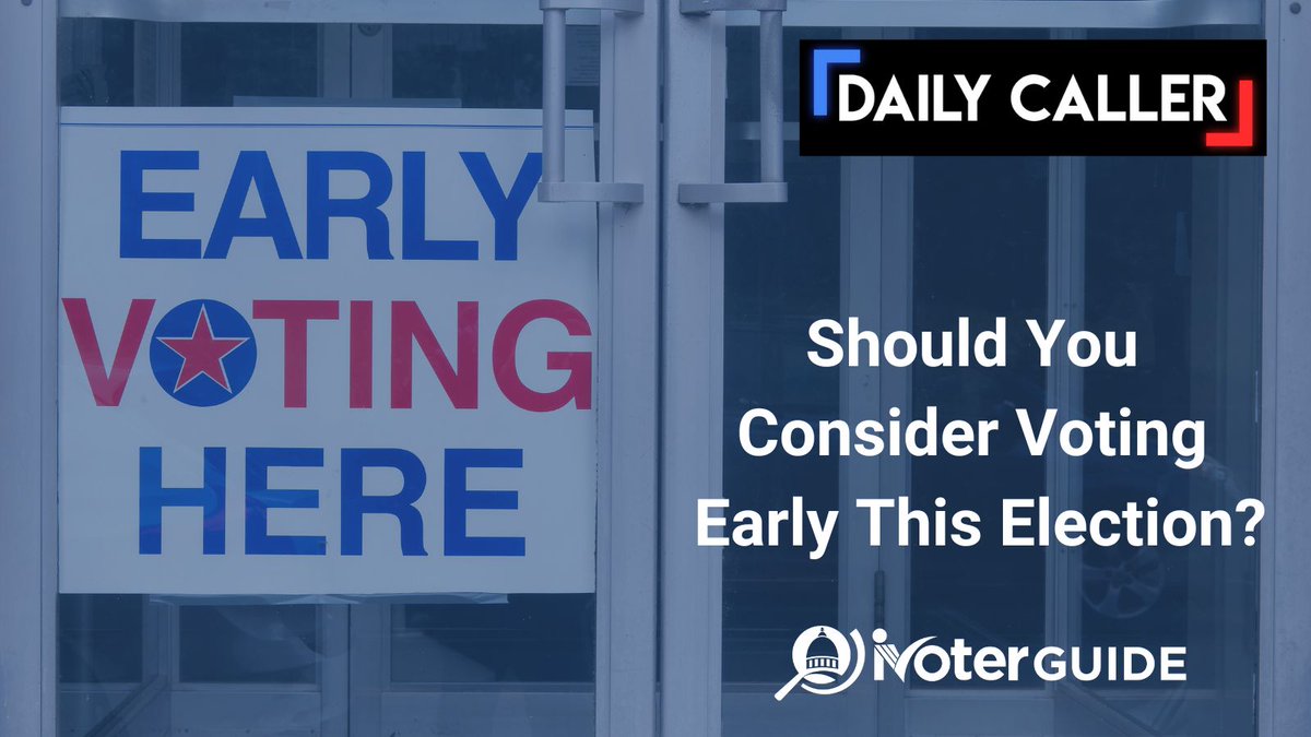 ivoterguide's tweet photo. The @DailyCaller featured an article by iVoterGuide President Debbie Wuthnow. Read "Should You Consider Voting Early This Election?" by clicking the following link. https://t.co/3znHV9L723
#DailyCaller #DebbieWuthnow https://t.co/q7nmgK9yAe