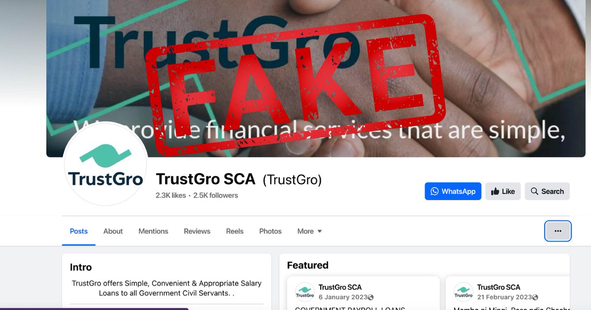 kefinafrica's tweet image. 🚨 Alert, Fin Kenya Community! 🚨

We’ve been notified about scammers creating fake Facebook pages pretending to be us. Please be extra cautious and ensure you’re following our official page (Fin Kenya). Stay safe and thank you for your support!

#StaySafe #FinKenya #ScamAlert