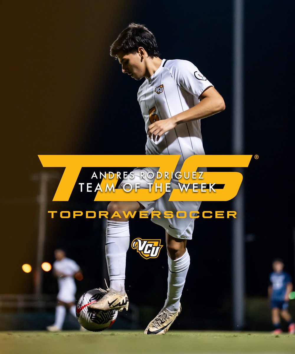 Have a week, Andres👏

Rodriguez was named to the <a href="/TopDrawerSoccer/">TopDrawerSoccer</a> Team of the Week!

#LetsGoVCU