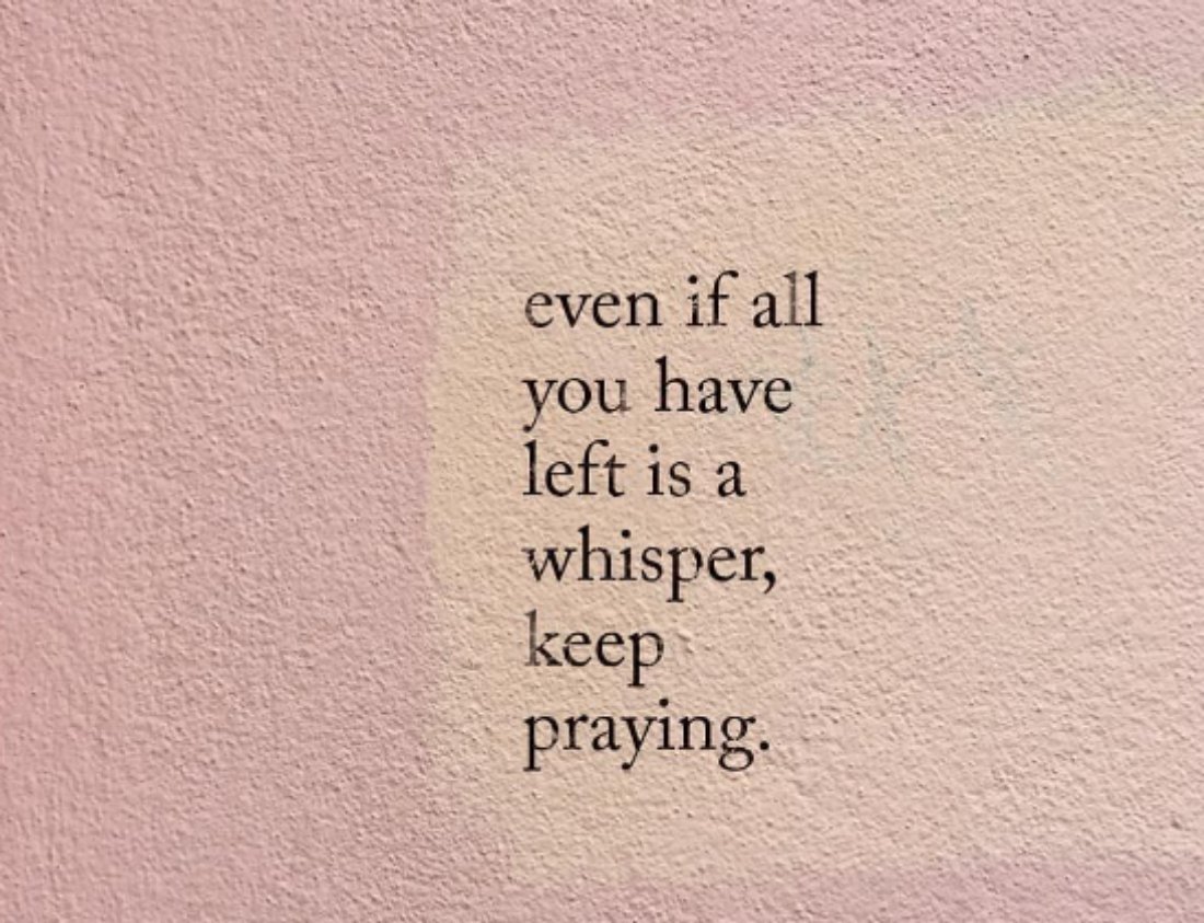 If you only knew the value of prayer...