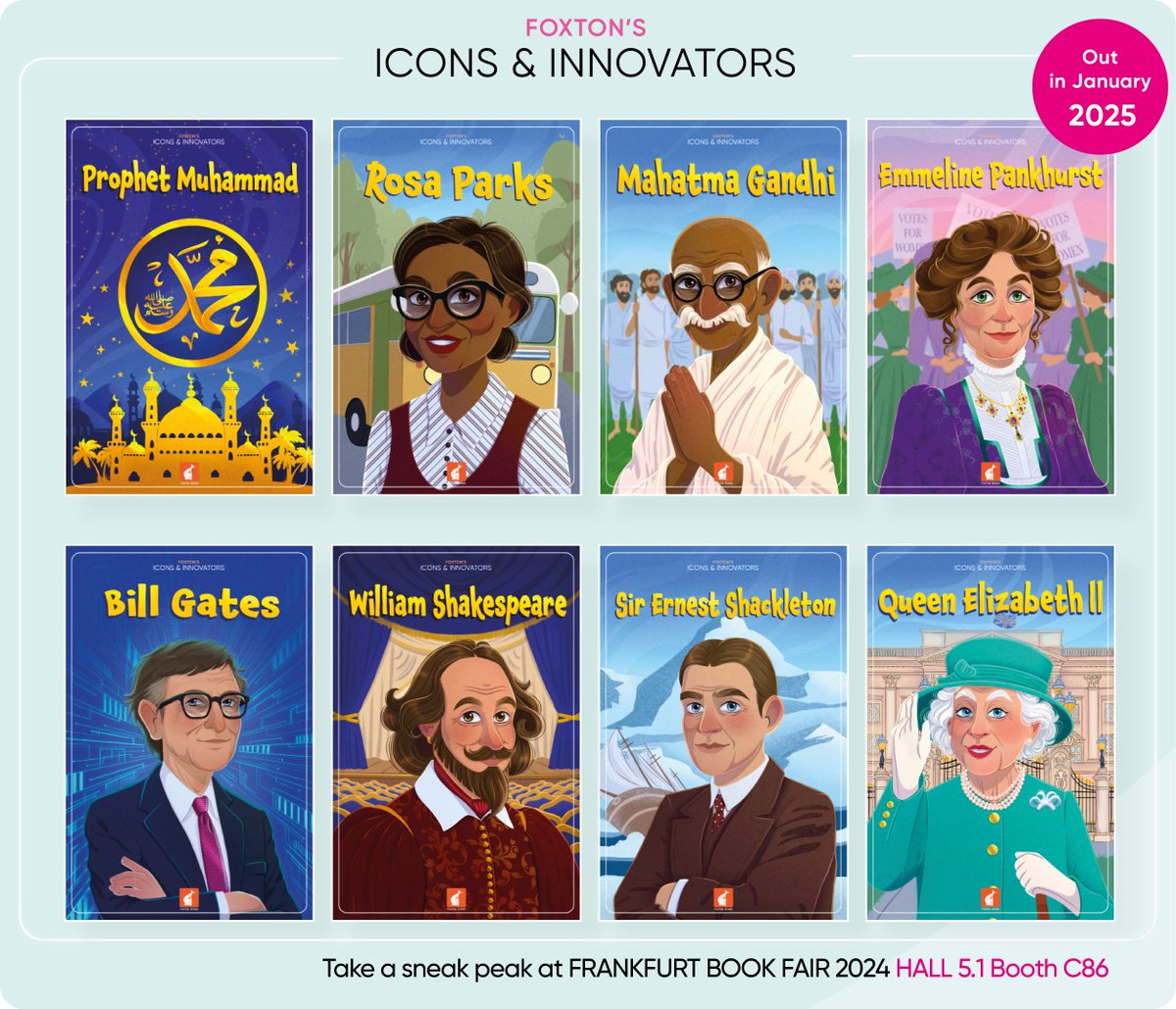 foxtonreaders's tweet photo. Introducing Foxton's Icons &amp; Innovators: A Biography Series for Young Readers!  From revolutionary leaders to visionary thinkers, Foxton’s Icons &amp; Innovators brings young readers closer to the lives of history’s most influential figures! https://t.co/75Qb1prxGU https://t.co/vghn4VLDUe